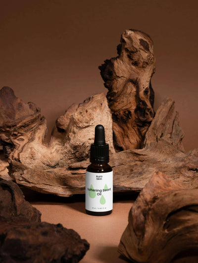 Softening Beard Oil by Auro Skin – lightweight formula that tames, hydrates, and softens beard and skin.