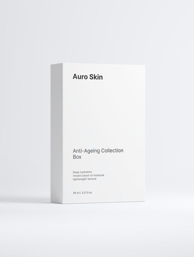 Auro Skin Anti-Ageing Collection Box – complete skincare set to reduce wrinkles and fine lines.
