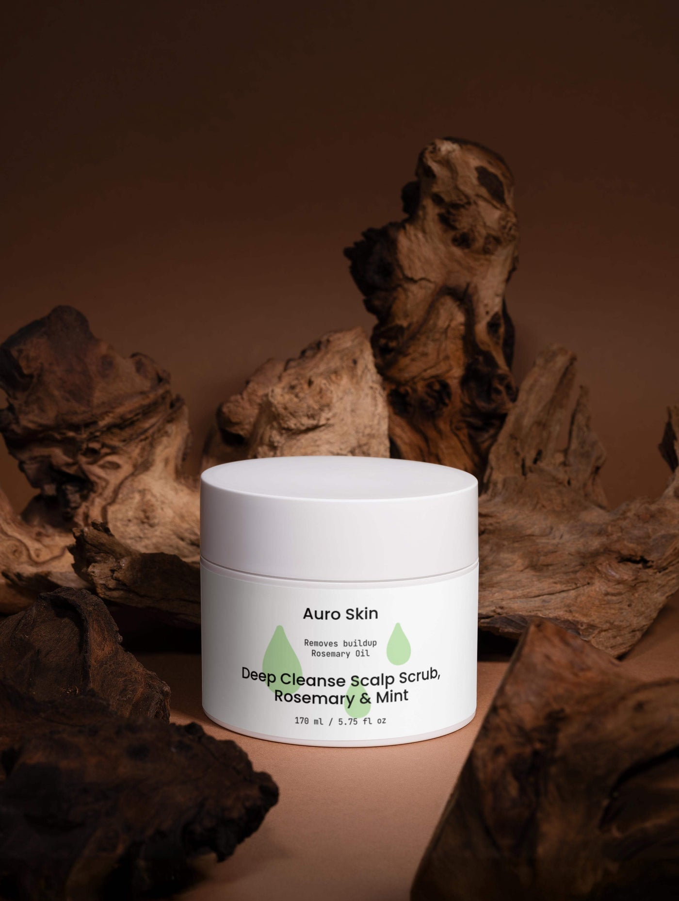 Deep cleansing scalp scrub with natural Rosemary and Mint extracts for clean, nourished hair.