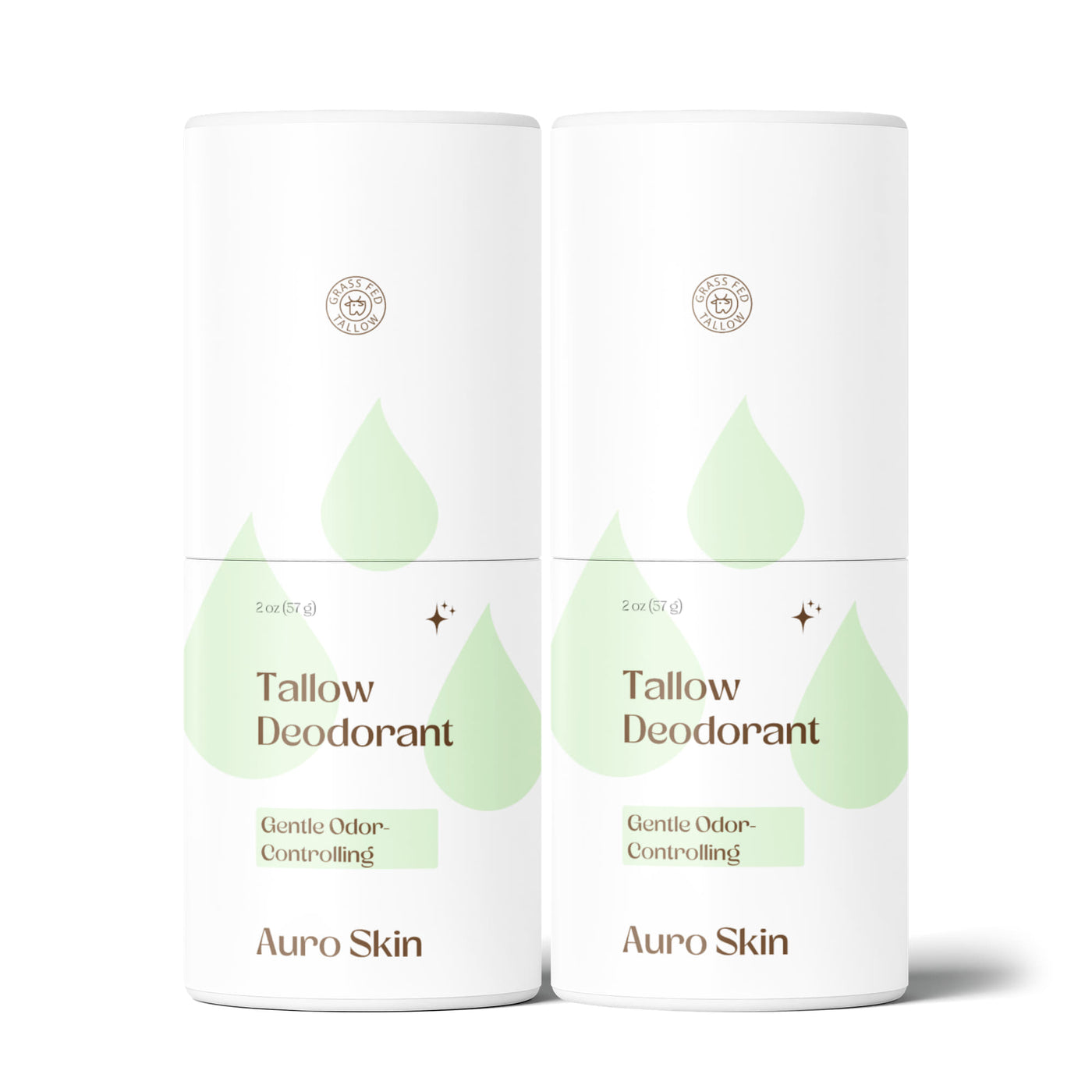 Auro Skin 2 Pack Natural Tallow Deodorant Stick for long-lasting odor protection