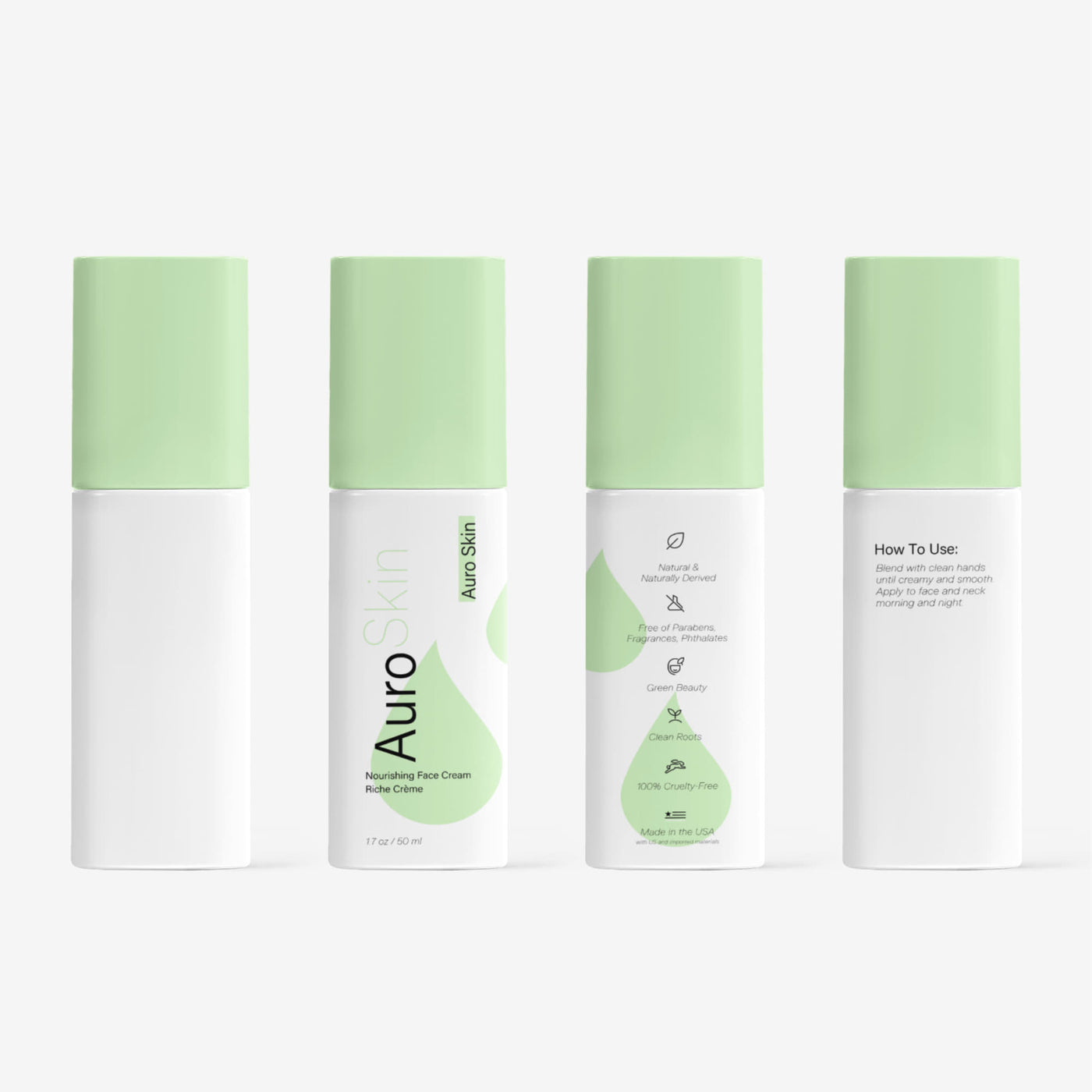 Natural anti-aging face cream with botanical extracts and vitamins