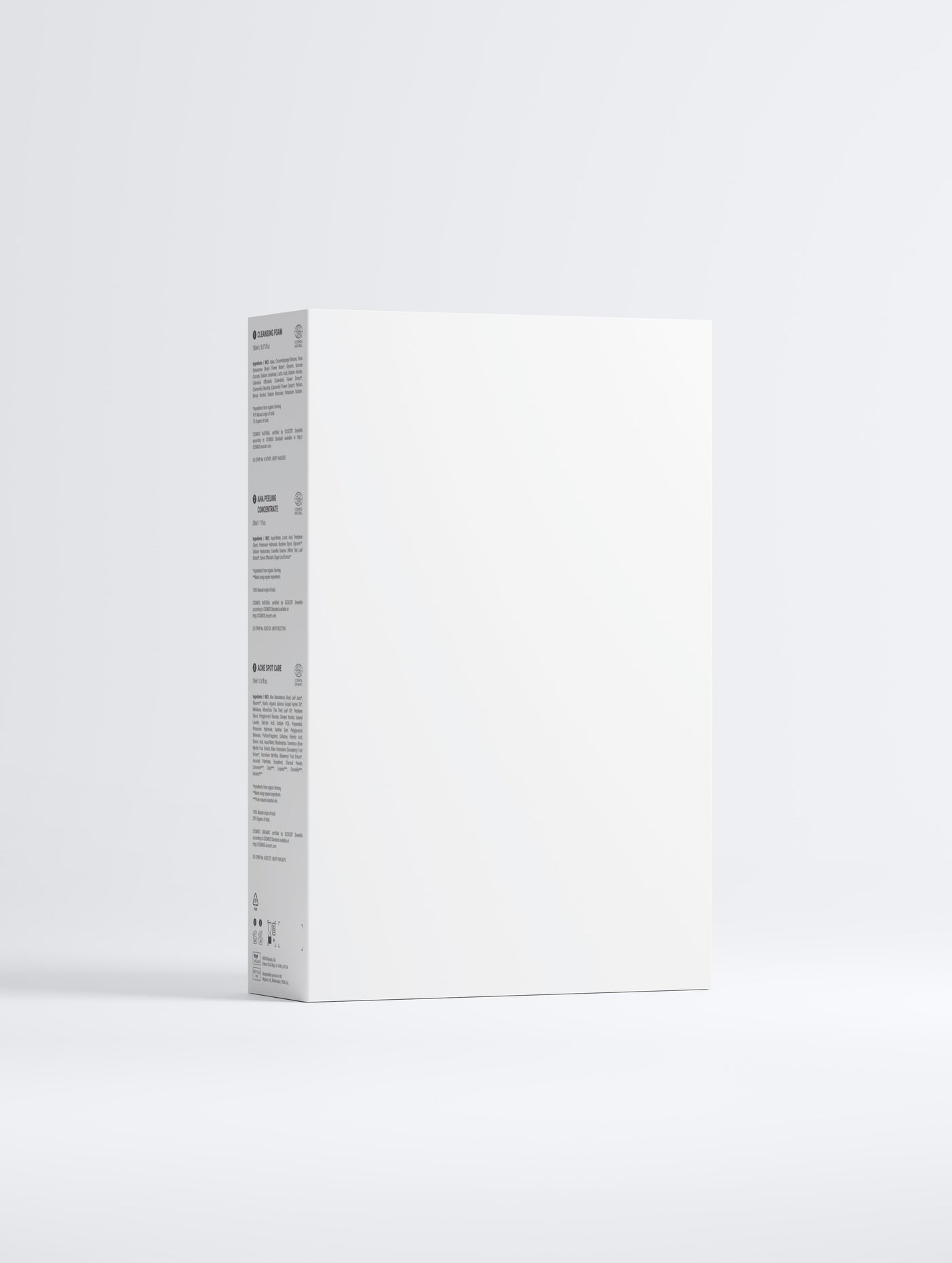 Blemish-fighting skincare set with natural acne treatment products