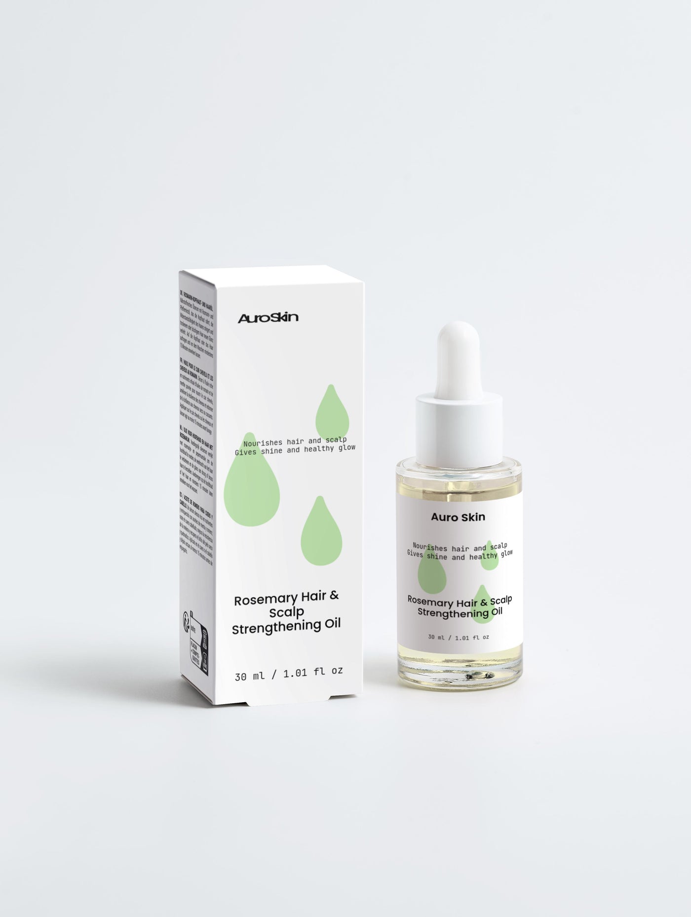 Auro Skin Rosemary Hair & Scalp Strengthening Oil for healthy hair growth